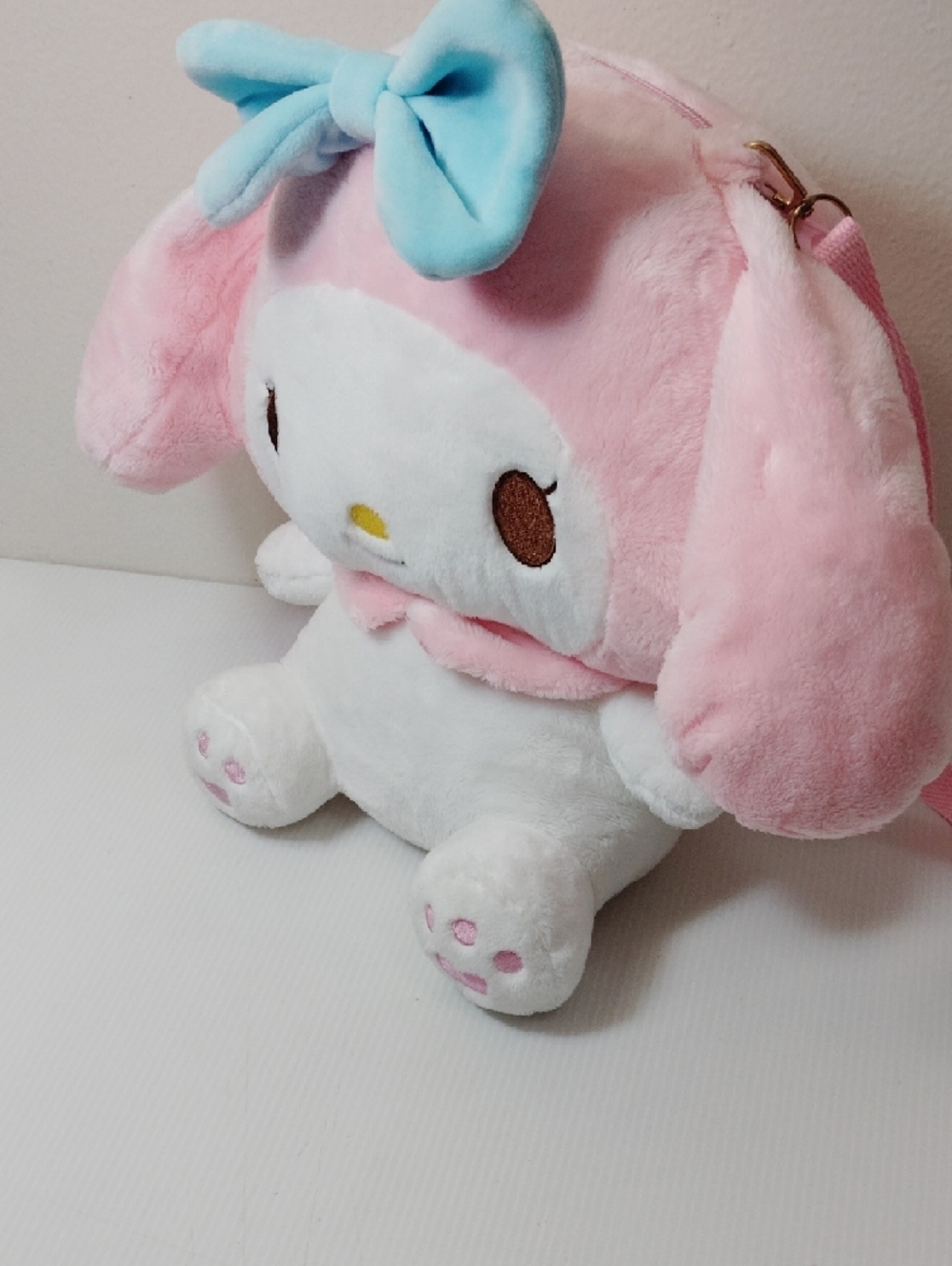 Sanrio My Melody Plush Backpack - Pink, White & Blue Bow, Hello Kitty And Friend - Picture 2 of 11